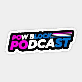 Pow Block Podcast NP 2024 Logo (Trans Rights) Sticker